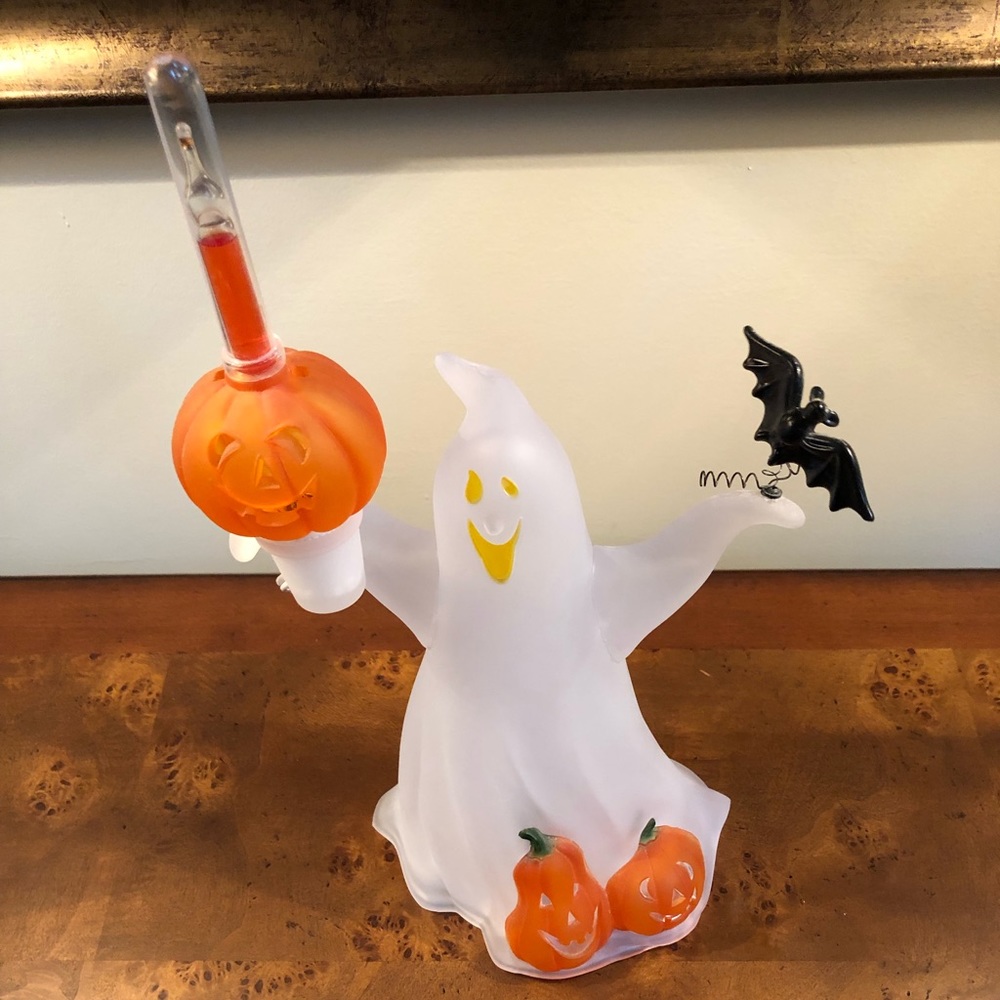Halloween Light Up Ghost With Pumpkin Display